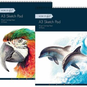 A3 Artist Sketch Pad with Assorted Designs - 20 Sheets