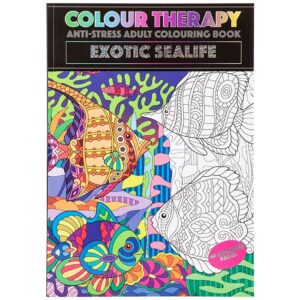 A4 Sealife-Themed Color Therapy Coloring Book with 48 Pages