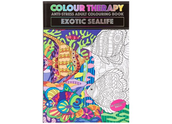 A4 Sealife-Themed Color Therapy Coloring Book with 48 Pages