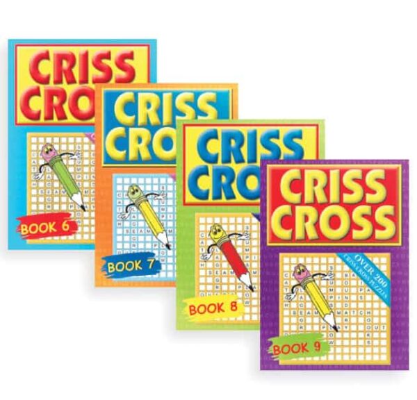 A5 Criss Cross Notebook with 4 Titles and 144 Pages