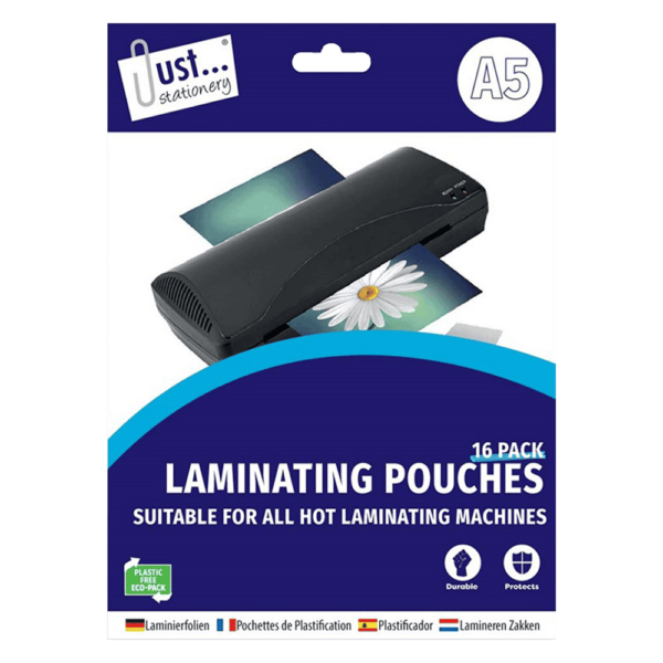 A5 Laminating Pouches by Just Stationery