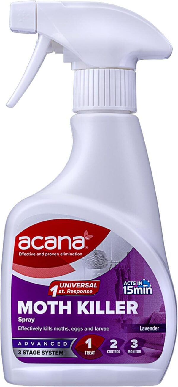 ACANA Lavender Scent Carpet & Fabric Moth Killer Freshener Spray, 275ml