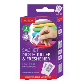 ACANA Moth Eliminator & Freshener - Pack of 20 Sachets