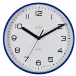 ACCTIM RUNWELL 20CM ROUND WALL CLOCK IN MIDNIGHT BLUE