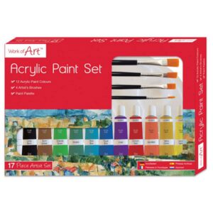 Acrylic Paint Set - 17 Piece Art Collection