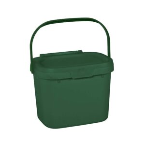 ADDIS 4.5 Litre Green Kitchen Food Waste Compost Caddy Bin