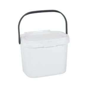 Addis 4.5 Litre Kitchen Compost Bin for Food Waste - White/Grey