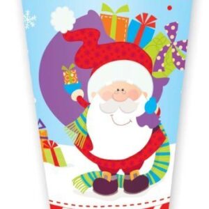 Adorable 9oz Christmas Disposable Paper Cups - Pack of 8