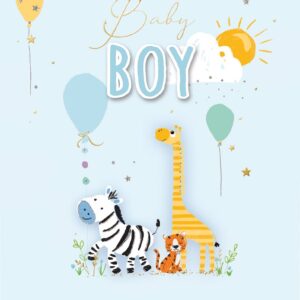 Adorable Animals Baby Boy Card