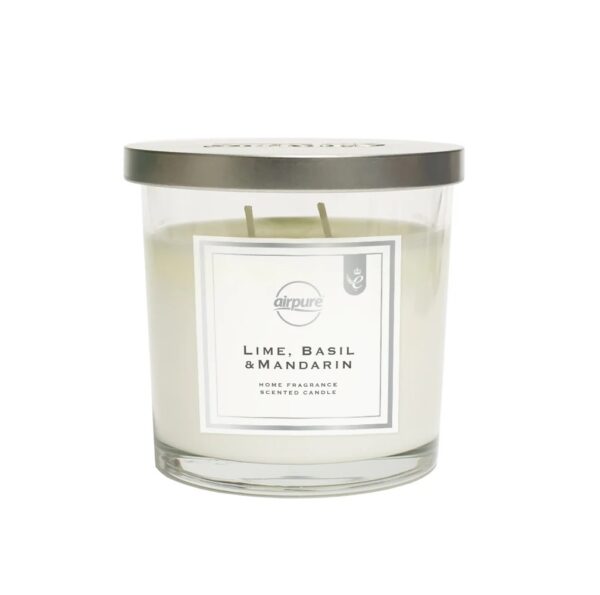 AIR PURE 2 Wick Signature Collection Candle in Lime, Basil & Mandarin Scent, 310g