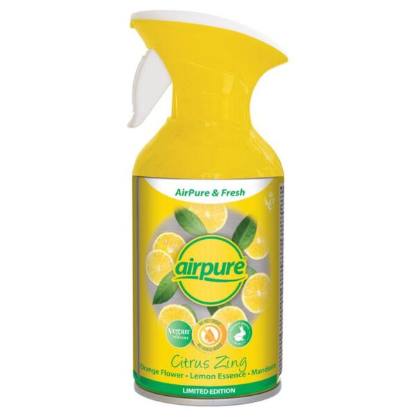 AIRPURE & FRESH 250ML AIR FRESHENER SPRAY - CITRUS ZING