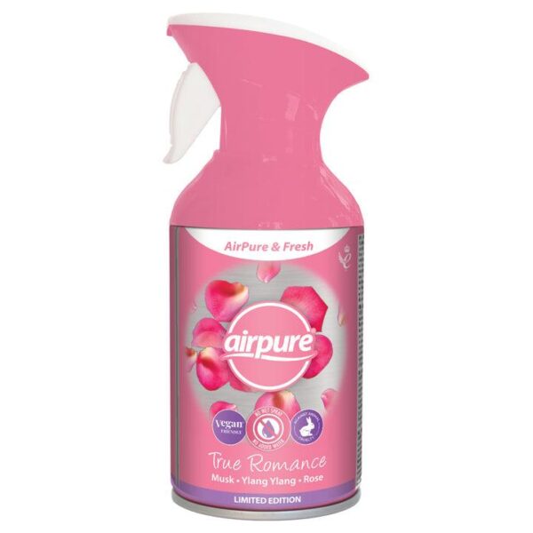 AIRPURE & FRESH 250ML AIR FRESHENER SPRAY - TRUE ROMANCE