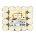 ALADINO VANILLA SCENTED TEALIGHT CANDLES, 7-HOUR BURN TIME, PACK OF 20