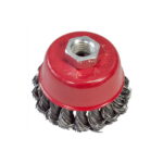 AM-TECH 3" 80MM Twist Knot Wire Cup Brush Wheel for Rotary Tools