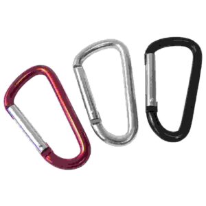 AM-TECH Set of 3 Carabiner Snap Hooks