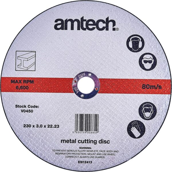 AMTECH 230MM / 9" METAL CUTTING DISC