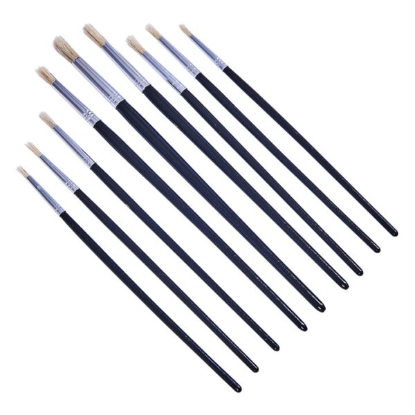 Amtech Art Brush Set with Round Tips, Pack of 9