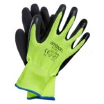 AMTECH High-Visibility Latex-Coated Work Gloves - Extra Large (Size 10)