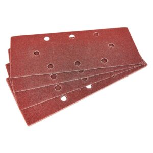 AMTECH P80 Grit Sanding Sheets 93 x 230mm, Pack of 10 (1/3 Sheet Size)