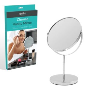 ANIKA Chrome Vanity Mirror, Dimensions: 13 x 29 x 18 cm