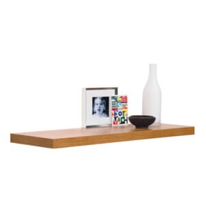 ANIKA OAK WALL-MOUNTED SHELF, 3.8CM H X 80CM W X 23.5CM D