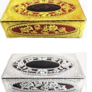 Antique Style Gold/Silver Plastic Tissue Box