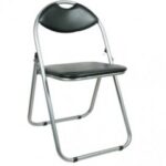 ANZ Black Lightweight Steel Folding Chair