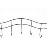 ANZ Chrome Over-the-Door Hanger with 7 Hooks, 35 cm