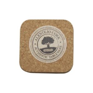 APOLLO 6-PACK OF 10CM SQUARE CORK COASTERS