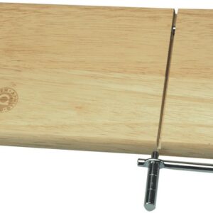 Apollo Hevea Wood Cheese Board with Wire Slicer, 25x19cm