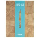 APOLLO HEVEA WOOD ENDGRAIN CUTTING BOARD 35X25X4