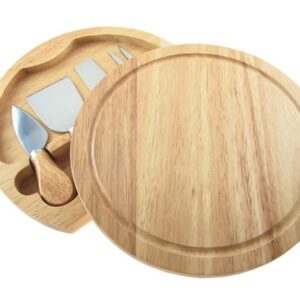 Apollo Round Cheese Board with 4-Piece Knife Serving Set