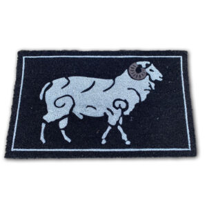 ARBORIA NON-SLIP SHEEP DESIGN COIR DOORMAT, 45CM X 75CM