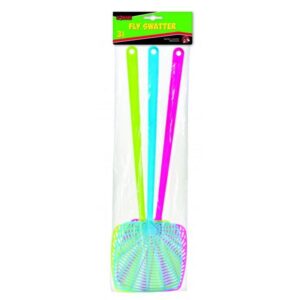 Are you looking for information on a 3-pack of fly swatters? If so, a typical 3-pack of fly swatters usually includes three individual swatters, which can be used to effectively...