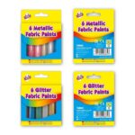 ARTBOX Glitter and Metallic Fabric Paints Set of 6