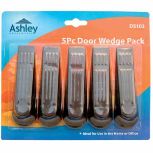 Ashley Housewares Plastic Door Wedges are typically used to hold doors open or keep them securely closed. The 5-pack likely includes five individual wedges, each made of durable...