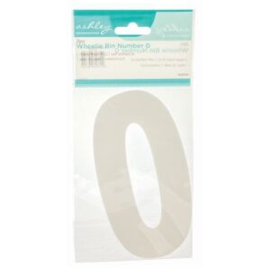 ASHLEY NO. 0 WHEELIE BIN NUMBER STICKER PACK OF 2