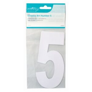 ASHLEY NO. 5 WHEELIE BIN NUMBER, PACK OF 2