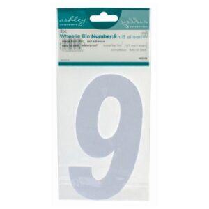 ASHLEY NO. 9 WHEELIE BIN NUMBER SET (PACK OF 2)