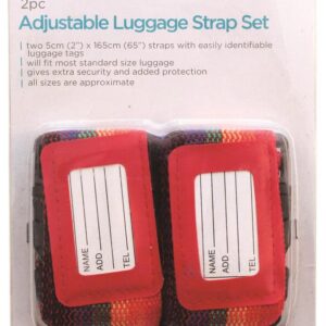 ASHLEY SET OF 2 ADJUSTABLE LUGGAGE STRAPS