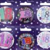 Assorted 55mm Designs: Age 18 Badge