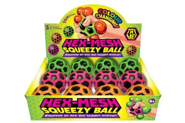 Assorted 8cm Squishy Hex Balls