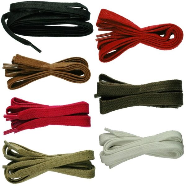 Assorted Color Cotton Shoe Laces, 7 Pairs