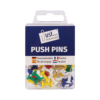 Assorted Colored Push Pins by Just Stationery - Pack of 50