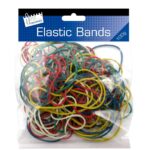 Assorted Colors and Sizes Elastic Rubber Bands - 100g
