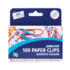 Assorted Colors Jumbo Paperclips by Just Stationery