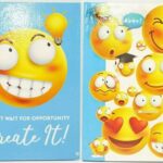 Assorted Design A4 Hardback Emoji Notebook
