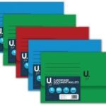 Assorted Pack of 5 A4 200 GSM Cardboard Document Wallets