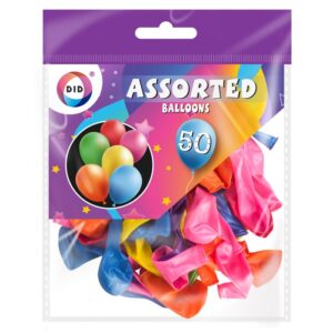 Assorted Party Balloons Pack of 50