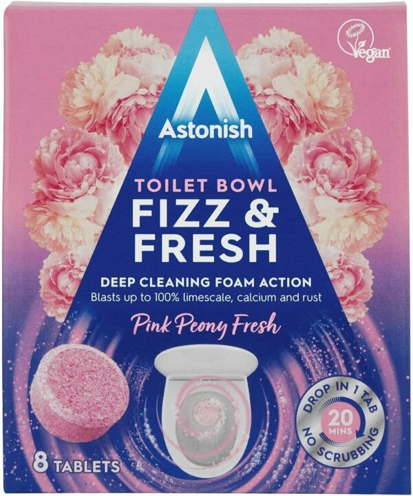 Astonish Fizz & Fresh Toilet Bowl Tablets - Pack of 8, Janitorial Cleaning Supplies